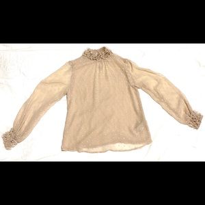 Zara light pink sheer blouse